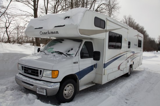 Fit with a queen bed above the drivers cabin, king bed in the back, and a great slide to give some extra room in the living area.