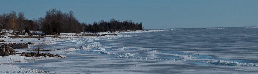 A wave of snow! Georgian Bay, on the way from Owen Sound to Wiarton.