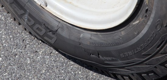 A blown tire… day 2… good start :)